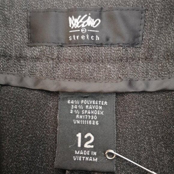 Mossimo Stretch Ladies Size 12 Charcoal Color Slight Flare Dress Pant - Picture 3 of 11